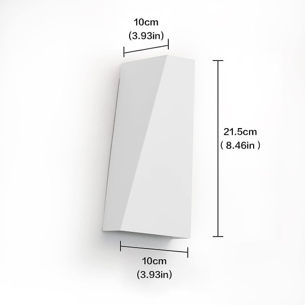 LED-seinävalaisin, moderni, valkoinen metalli, sisätiloihin, ei himmennettävä, pieni