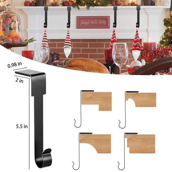 6 Julstrumpor Mantel Hook Hangers Julstrumpor Hållare