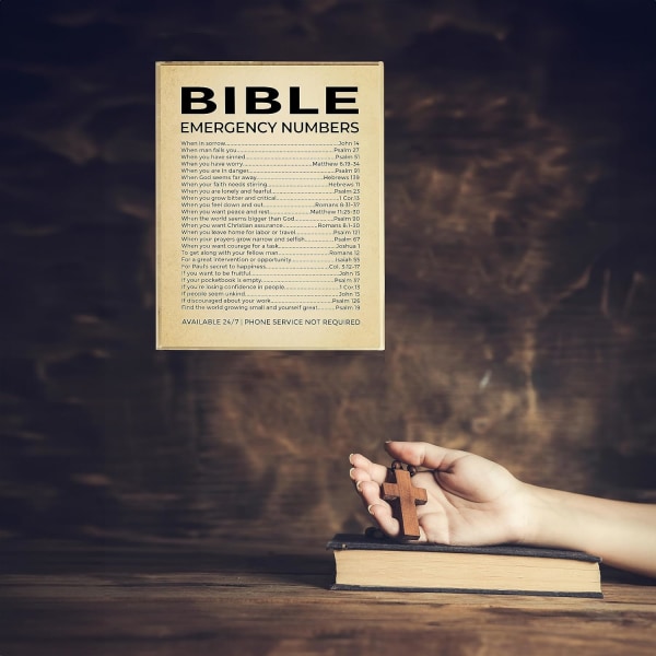 Raamatun hätänumerot - kristillinen print, tämä Raamatun inspiroiva seinätaide on vintage uskon kristillinen gif