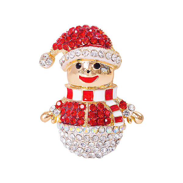 3 st julbroscher, strasskristall emalj jul