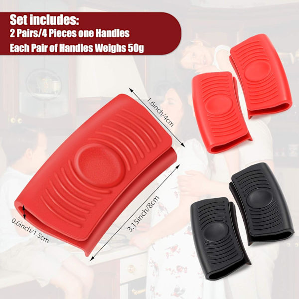 2 Par Assistive Silikon Grip Holder Varmeisolerende Pottegrep