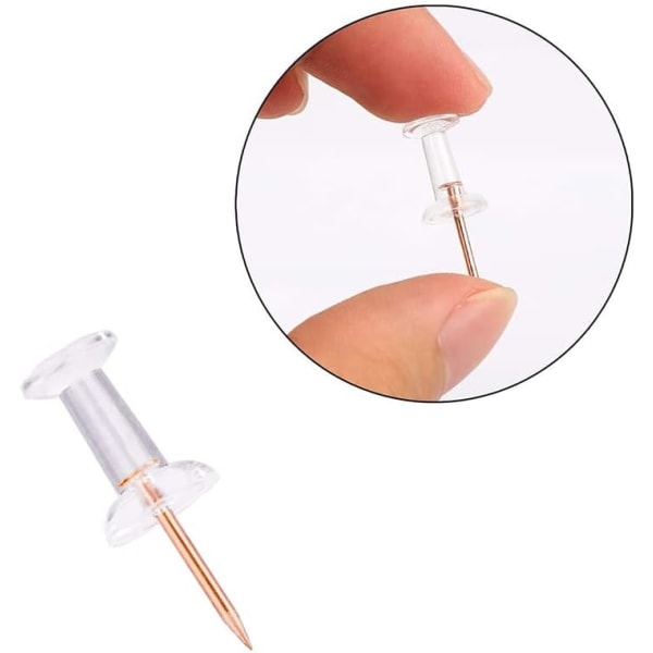 Roséguld Push Pins, 400 Genomskinliga Huvud Push Pins Roséguld Push Pins