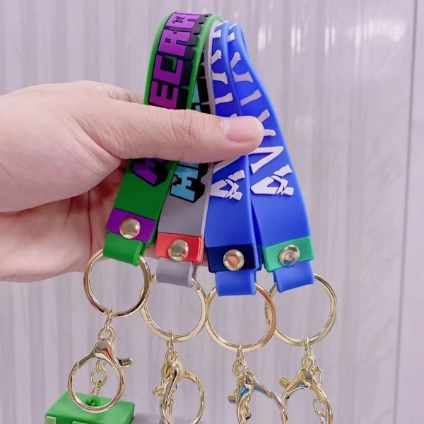 4 pcs Minecraft Torch Keychain
