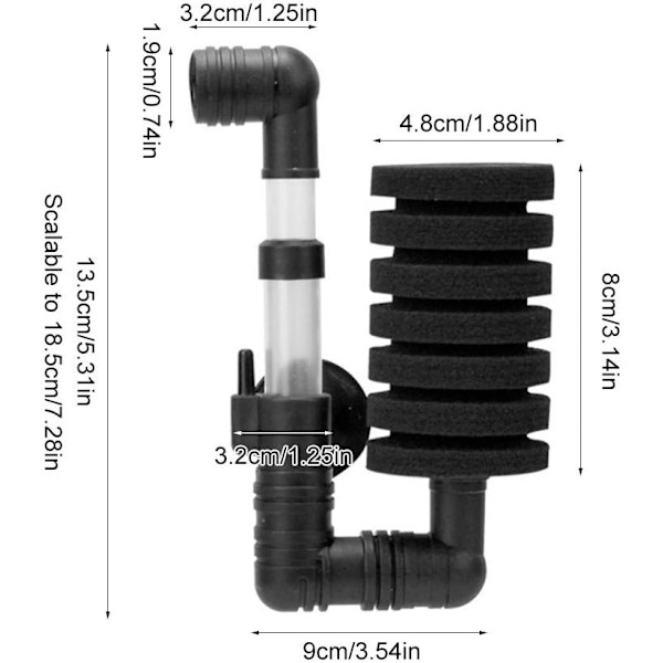 Svampfilter, Akvariefisktankfilter med Biokemisk Svamp