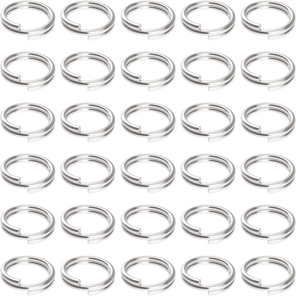500-pack 10 mm Mini Split Jump Ring med Dubbla Öglor, Liten Metall