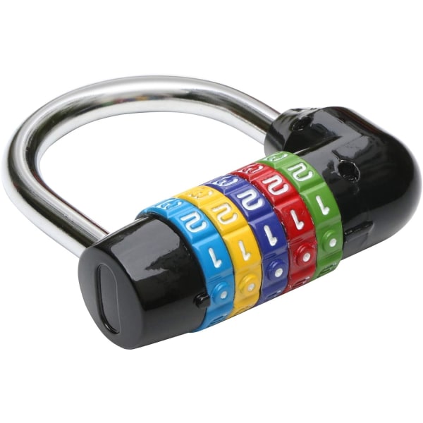 5 Bit Black Combination Padlock Bike Lock Outdoor Cabinet Gard