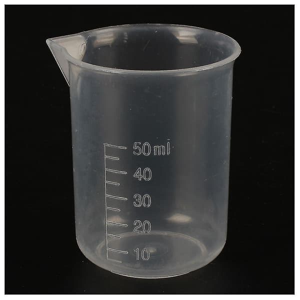 2 st 50 ml laboratorieplast vatten vätskemätkopp Tra DXGHC