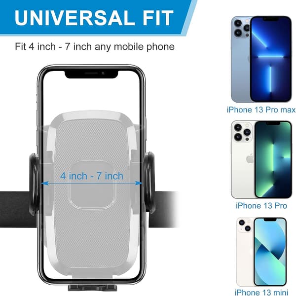 Universal Kopholder med Telefonholder/Montering, 2-i-1 Barnevogn