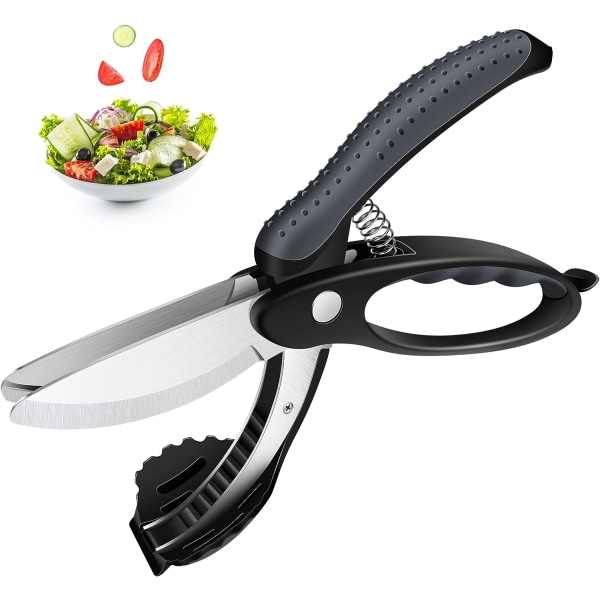 Salladsax för hackad sallad, rostfritt stål dubbelkantad