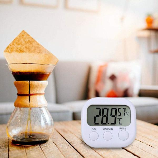 1 stk. Digital LCD Termometer Udendørs Indendørs Hygrometer Luftfugtighed