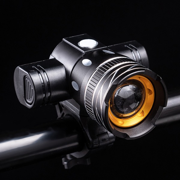 Cykelforlygte USB Genopladelig Lampe Advarselslampe Cykling L