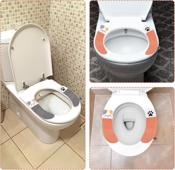 （Orange）Tyk og Klæbrig Toilet Sæde Dækning