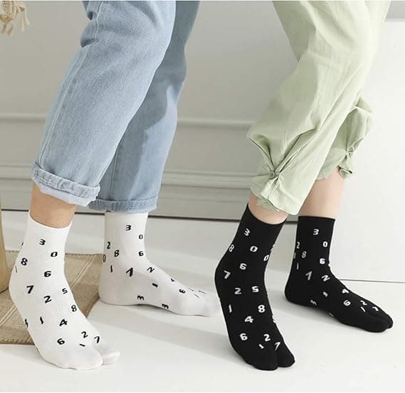 Flip-Flop Sokker Split Toe Tabi Sokker Ninja Geta Sokker 4-Par Pakke