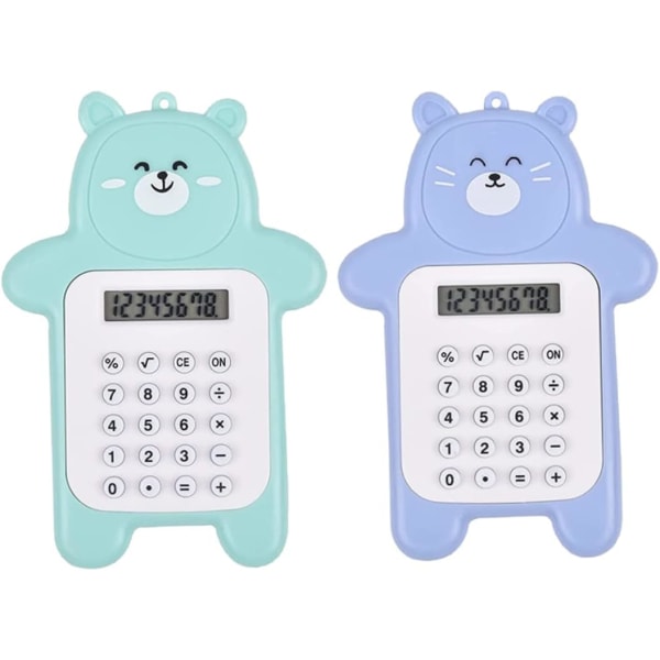 Mini bærbar kalkulator Grunnkalkulator Cute Bear Shape Poc DXGHC