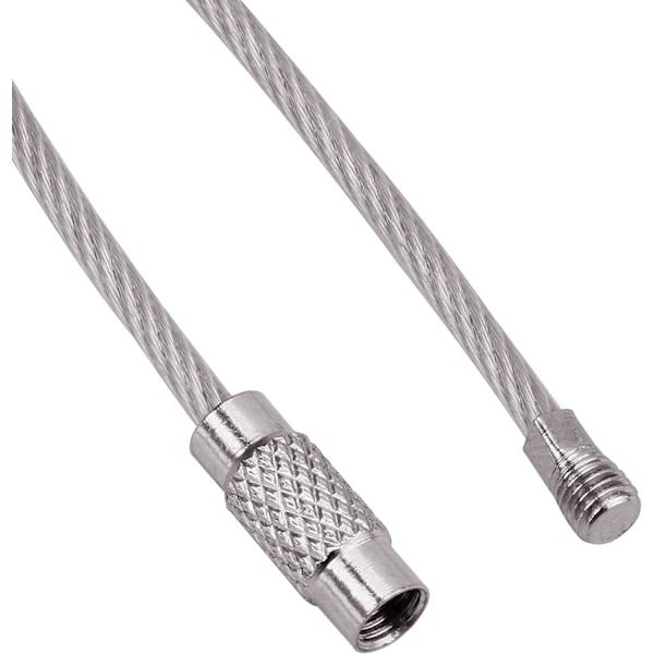 Nøgleringe, 6-pak 6,3 tommer 2 mm rustfrit stål trådringe kabel L