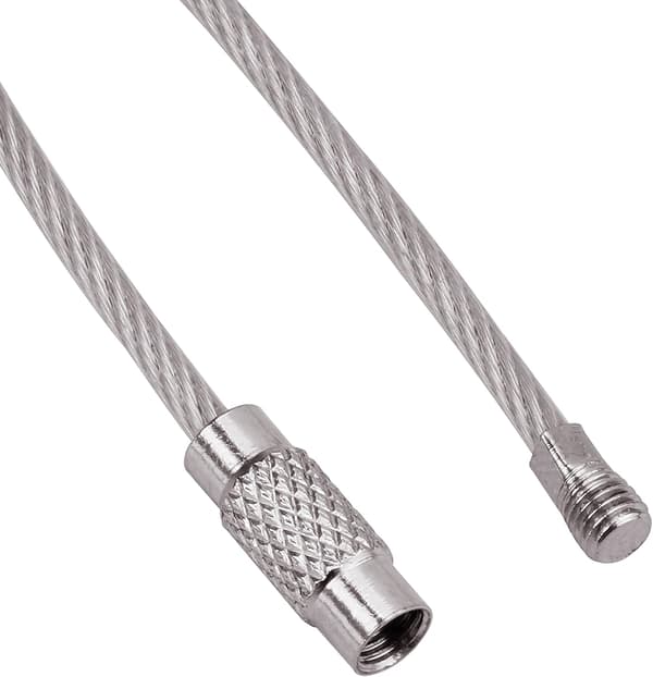Nøkkelringer, 20-pakning 6,3 tommer 2 mm rustfritt stål trådringer kabel