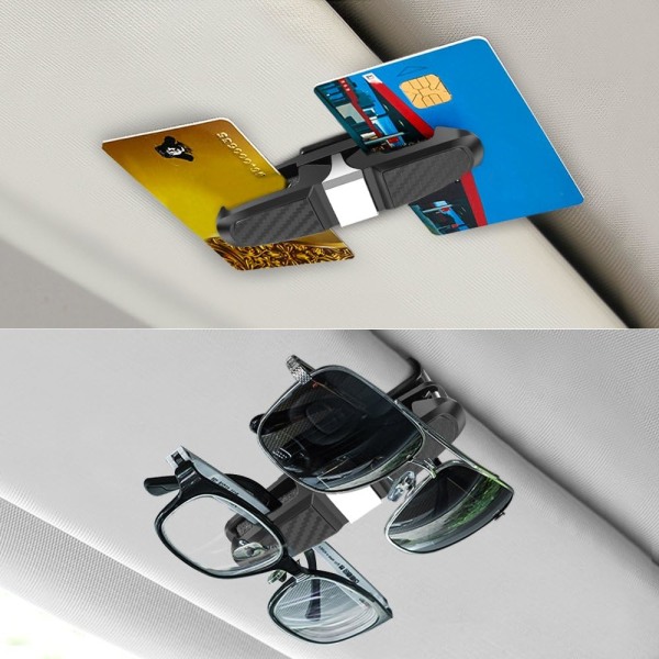 Glashållare för bilens solskydd, 2-pack Solglasögonhållare Cl DXGHC