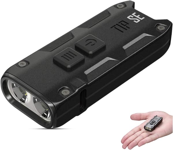 Mini-taskulamppu - 700 lumenia LED - USB-C-lataus - Avaimenperä