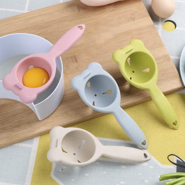 Æggeblommeprotein Separator Ske Formet Plastik Køkken Gadget (G