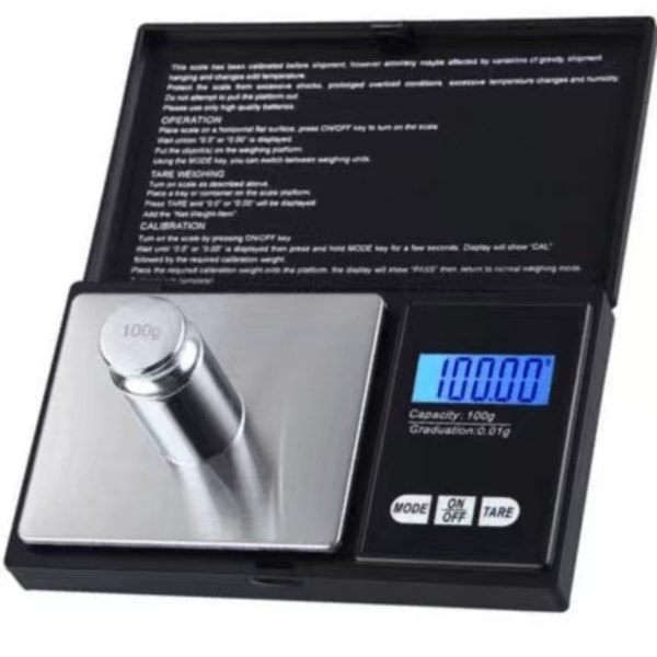 LCD Digital Lommevekt for Diamant Smykker Gull Gram Vektskala