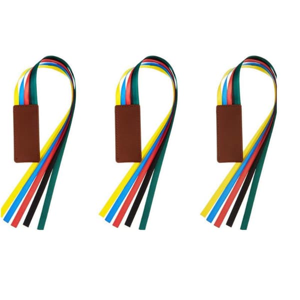 3-pack bandmärken i band, konstläder, med
