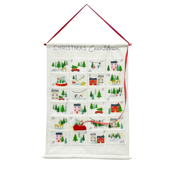 Julepynt Julekalender Linstoffimitasjon Chr