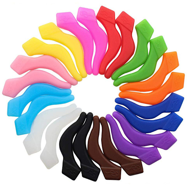 24 Par Briller Anti-slip Silikon Øreclips, Brilleholder