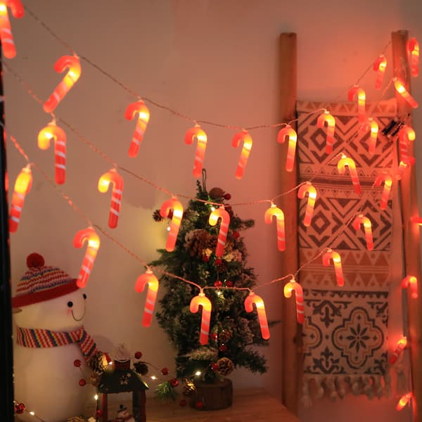 LED julelys i form av gammel vandrestokk - julepynt