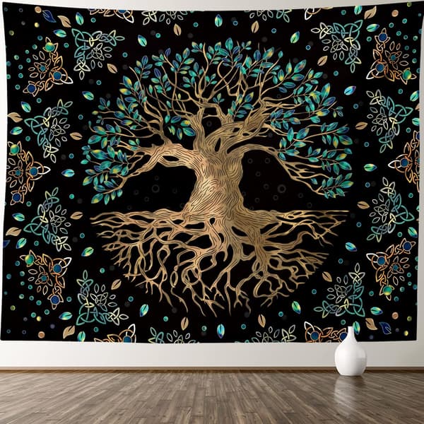 Life Tree -seinävaate - Bohemian Hippie Toivepuu