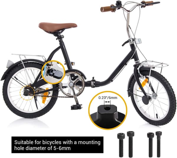 1 Par Mini Cykel Bagpedaler, 8 x 4cm, Aluminium Legering Foldbar, N