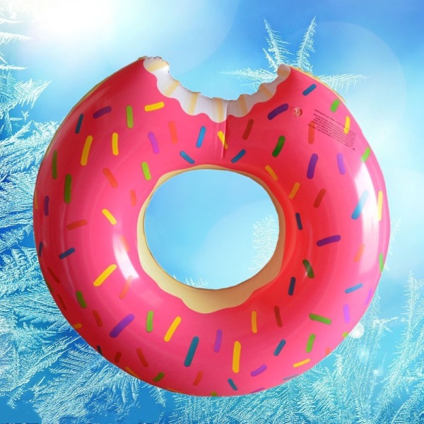 Svømme Ring Tykkere Oppblåsbar Redningsring Donut (90cm)