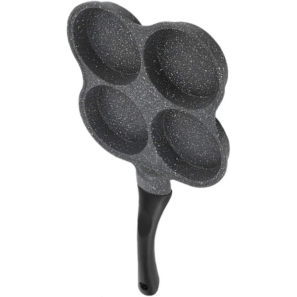 4-håls äggpanna, pannkakspanna, aluminium non-stick pannkakspanna ägg F