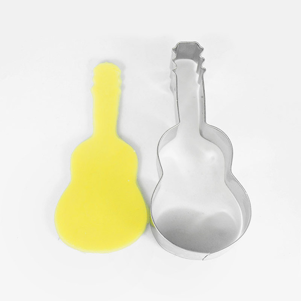 Guitar Cookieforme - Musiknoter Tryk i Rustfrit Stål