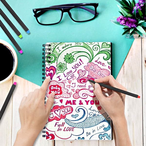 Journal Planner Penne Farvepenne Fineliner Penne, 0,4 mm Fineline