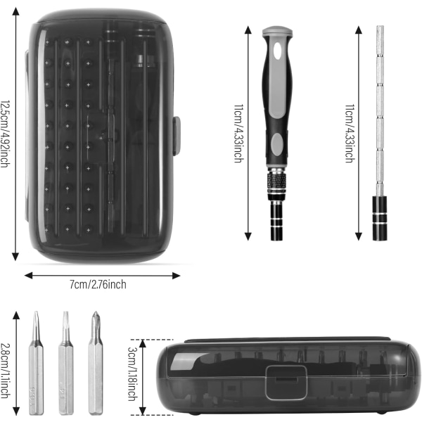 Tarkkuusruuvimeisselisetti 32 ​​in 1 - Mini magneettinen ruuvimeisseli S