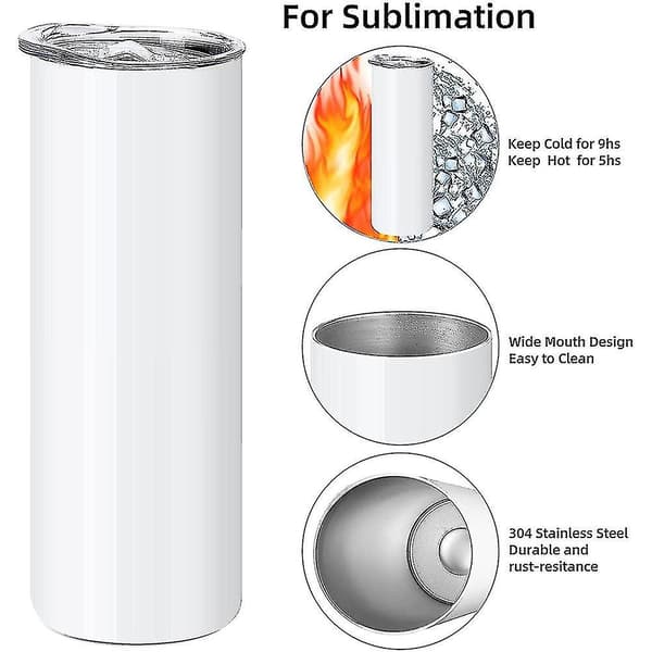 20 oz sublimeringskopp i rostfritt stål kopp DIY kaffekopp present DXGHC