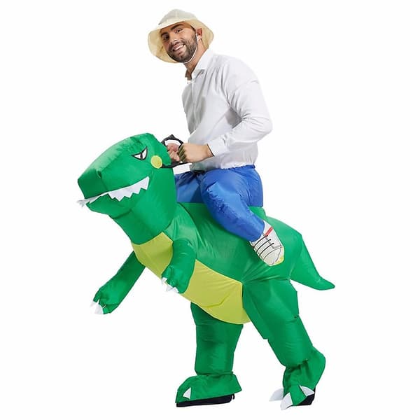 Uppblåsbar Dinosaurie Maskerad Polyesterklänning DXGHC