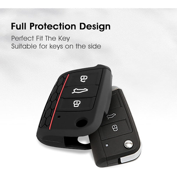 Nyckelskydd för bil 2-pack VW Golf 7 Silikon Skyddande Skal för 3 B