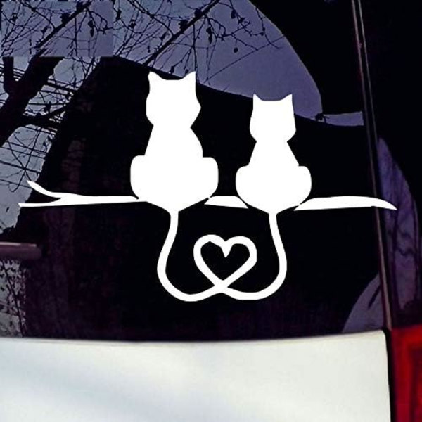 2 stk Søte Katt Sidekropp Dekal 3D Vinyl Grafikk, Lastebil Bil