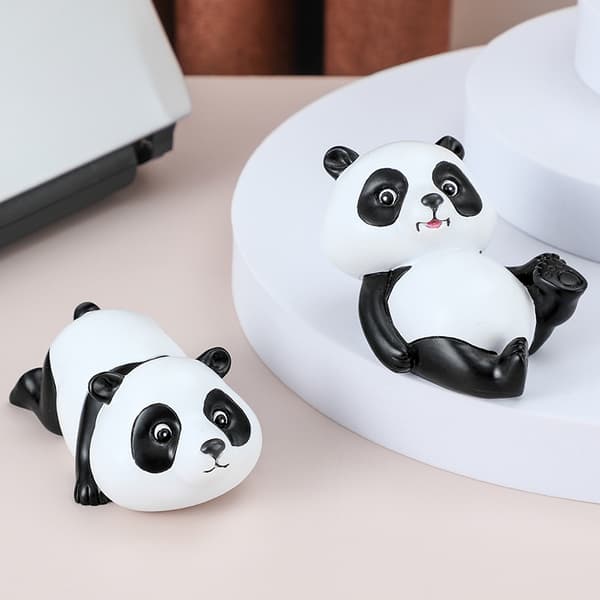 4 Röda Panda-dockor i Resin Dekoration Barnrum Vardagsrum TV