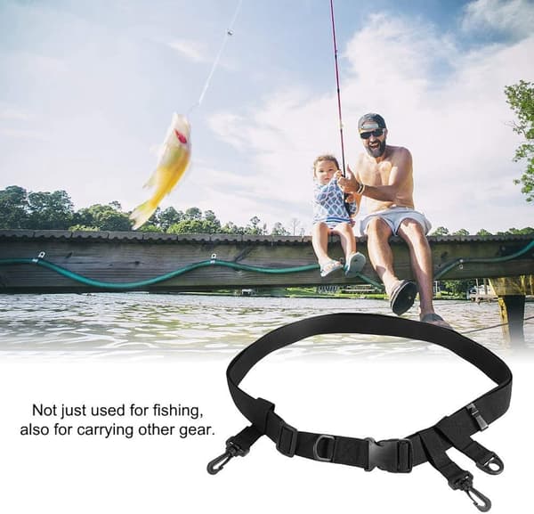 Justerbar Multifunksjonell Fiskebelte med D-Ring Krok for Flufiske
