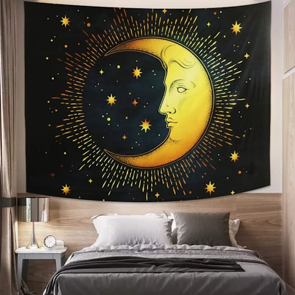 Palavaava Burning Sun and Moon Psychedelic -seinävaate Popula DXGHC