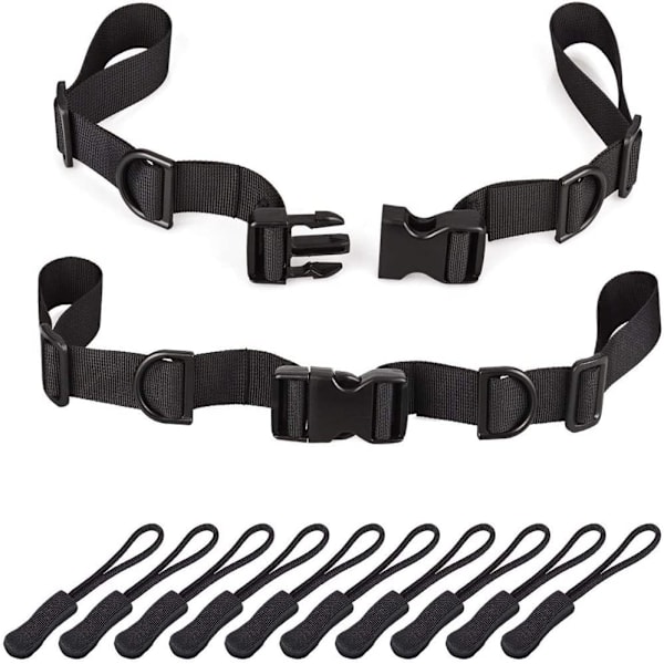 Ryggsäcksbröstrem [2-pack] Robust Justerbar Ryggsäcksstöd
