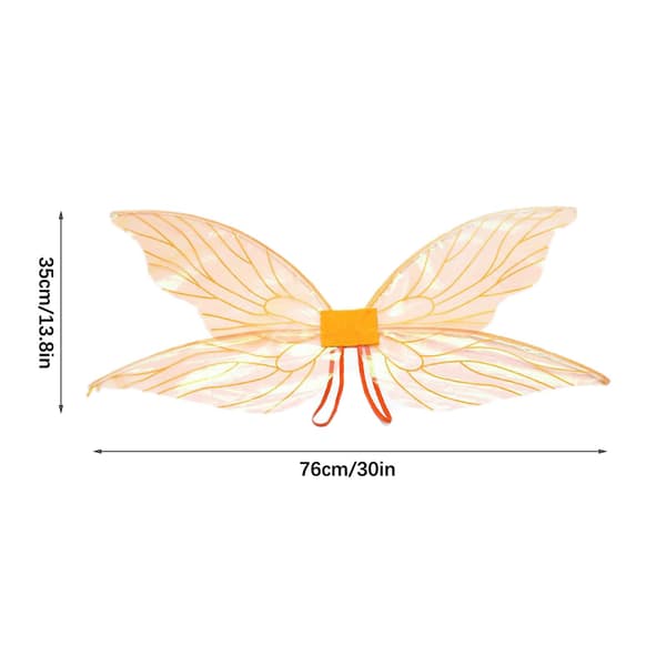Jente Sommerfuglvinger Barn Fevinger Glitrende Transparent
