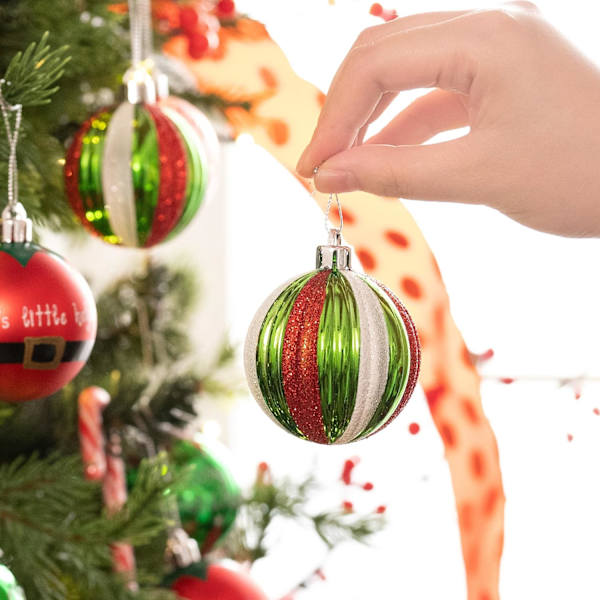9 st 6 cm julgranskulor, julgranskulor, Elf-tema DXGHC