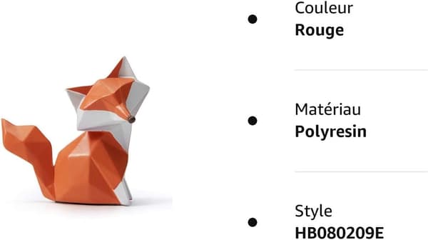 Rävstaty Dekoration Figur Staty Hemhantverk Resin Djurpresent