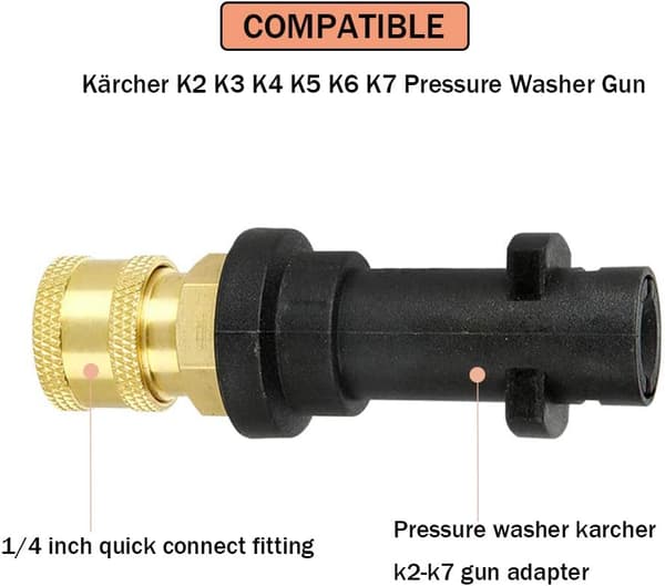 Trykkvaskpistol adapter med 1/4\" hunn hurtigkobling
