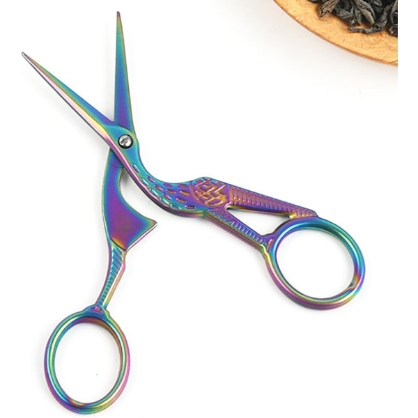 2 st Klassiska Stork Saxar i Rostfritt Stål med Kran Design S
