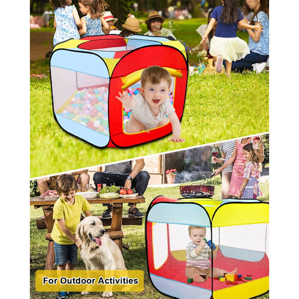 Barnas Ballspilltelt, Pop Up Folding Baby Playtelt Bærbar Hage