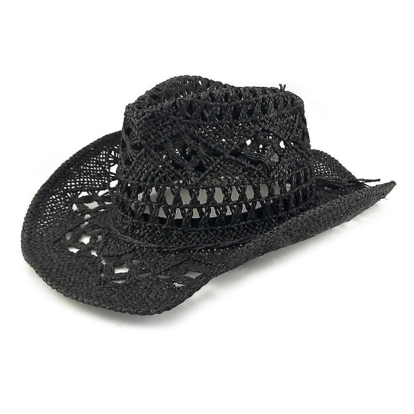 Outdoor Men Women Western Cowboy Hats Hand-woven Straw Hat Breath